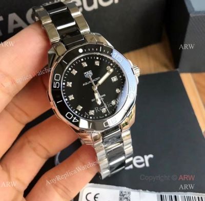 Swiss Grade Replica Tag Heuer Aquaracer Women Steel&Ceramic Watch